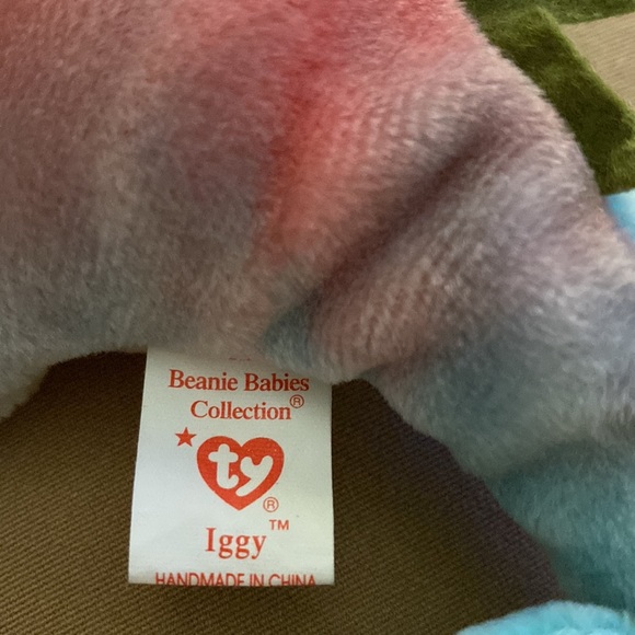 Ty Beanie Baby Original. IGGY the Iguana. Born August 12, 1997. Rare. Retired - Picture 10 of 12